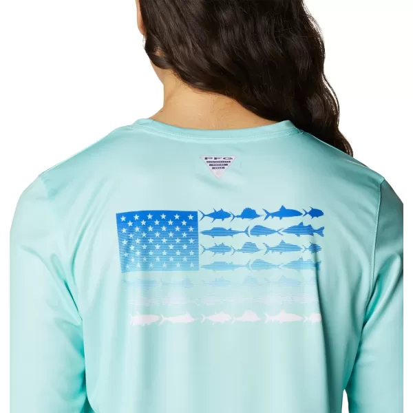 imageWomens Tidal Tee PFG Fish Flag LsGulf StreamAtoll Gradient
