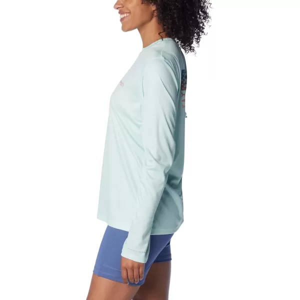 imageWomens Tidal Tee PFG Fish Flag LsIcy MornFish Flag Ombre
