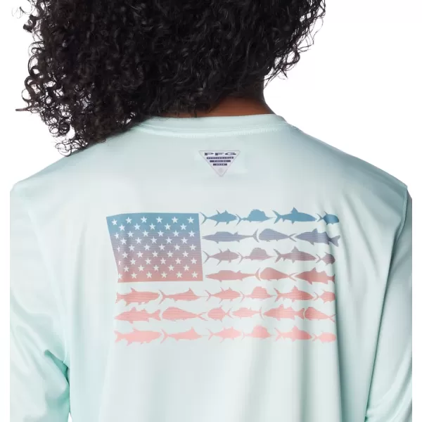 imageWomens Tidal Tee PFG Fish Flag LsIcy MornFish Flag Ombre