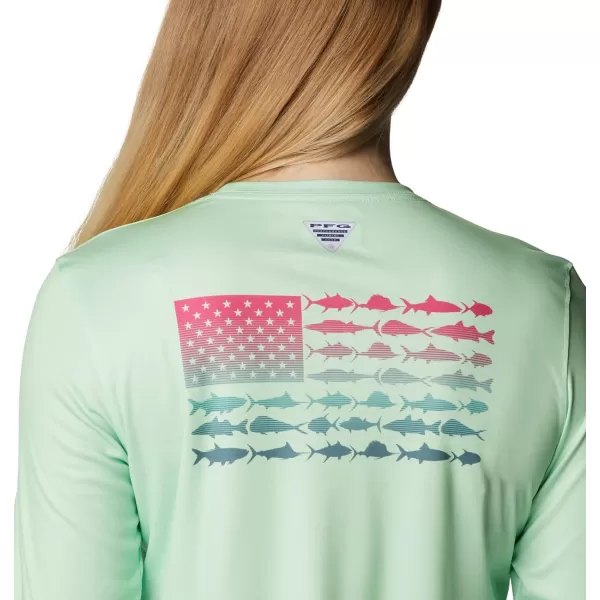 imageWomens Tidal Tee PFG Fish Flag LsKey WestCactus Pink Gradient