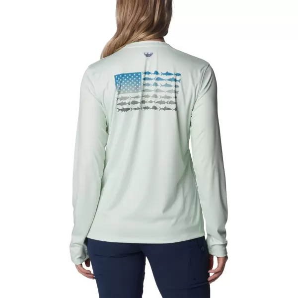 imageWomens Tidal Tee PFG Fish Flag LsLight LimeSafari Gradient