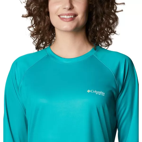 imageWomens Tidal Tee PFG Fish Flag LsTropic WaterLime Glow Gradient