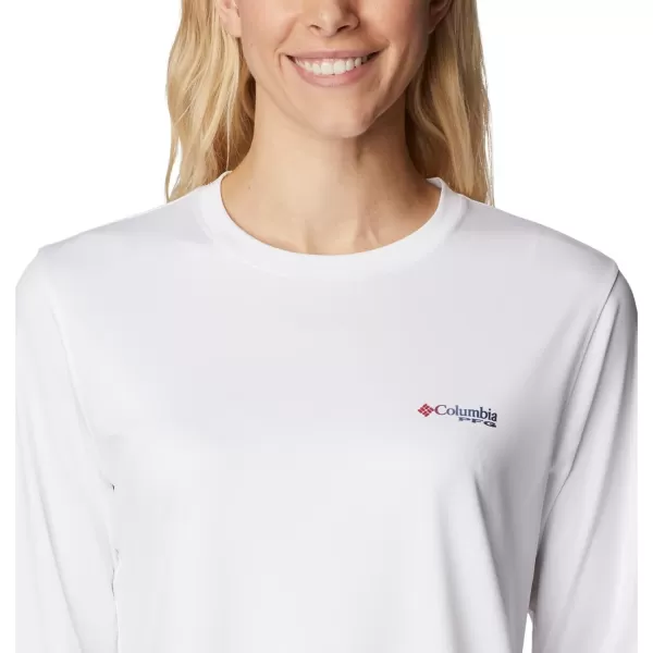 imageWomens Tidal Tee PFG Fish Flag LsWhiteFish Flag Ombre