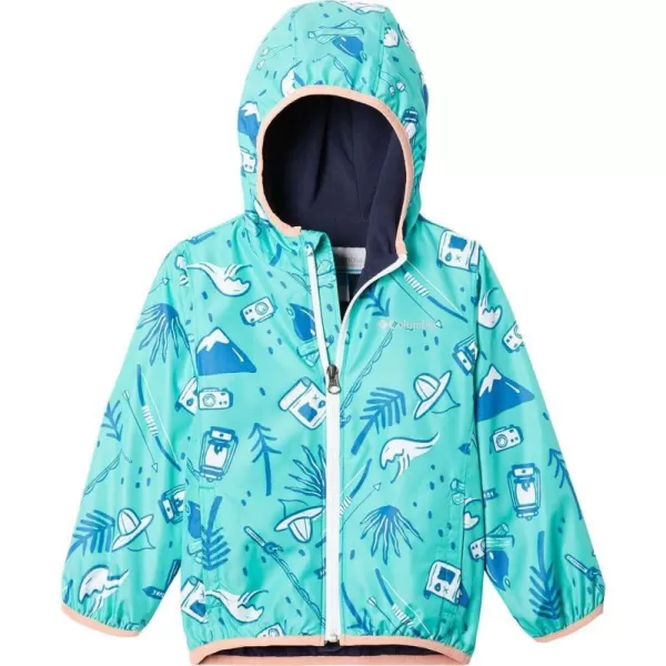 imageColumbia Baby Boys Mini Pixel Grabber Ii Wind JacketElectric Turquoise Adventure Vibes