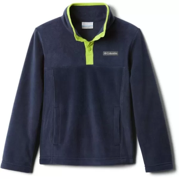 imageColumbia Baby Steens MTN 14 Snap Fleece PullOverCollegiate NavyBright Chartreuse