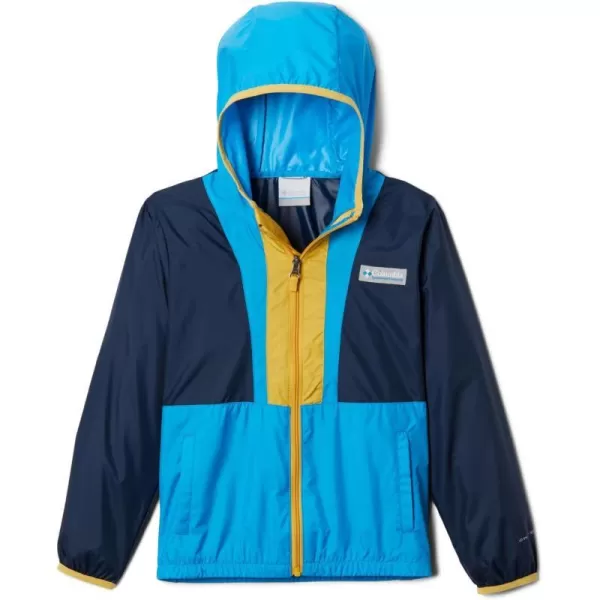 imageColumbia Boys Back Bowl Hooded WindbreakerCollegiate NavyCompass BlueGolden Nugget