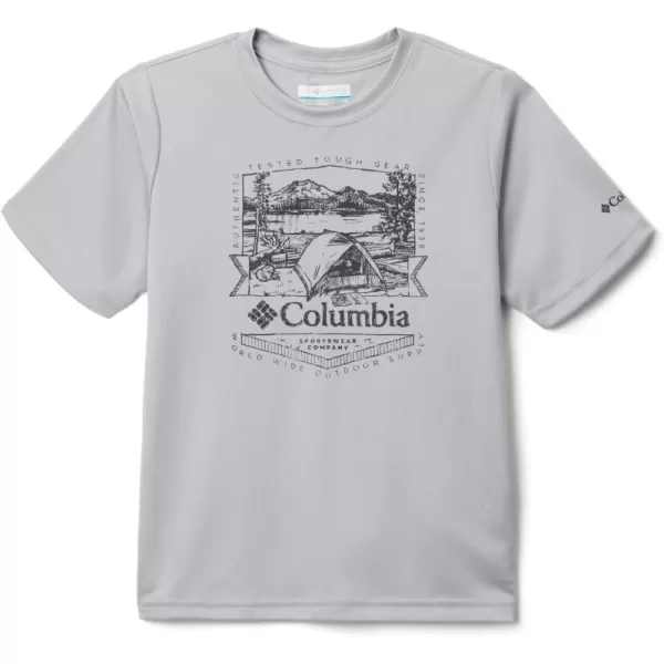 imageColumbia Boys Fork Stream Short Sleeve Graphic ShirtColumbia GreyLakeside Badge