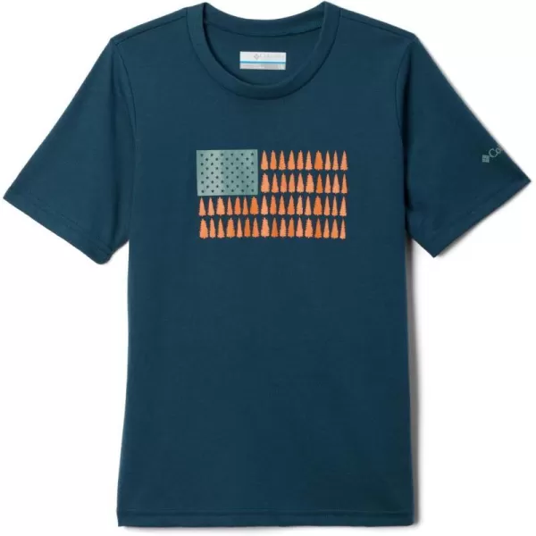 imageColumbia Boys La Poudre Pass Short Sleeve TeeNight Wave  Patriotic Pines