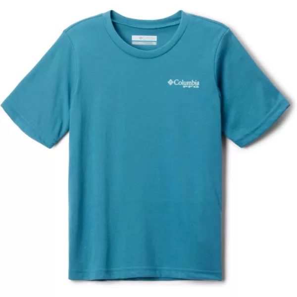 imageColumbia Boys PFG Short Sleeve Graphic TeeCanyon BluePfg Boys Fish Flag Graphic