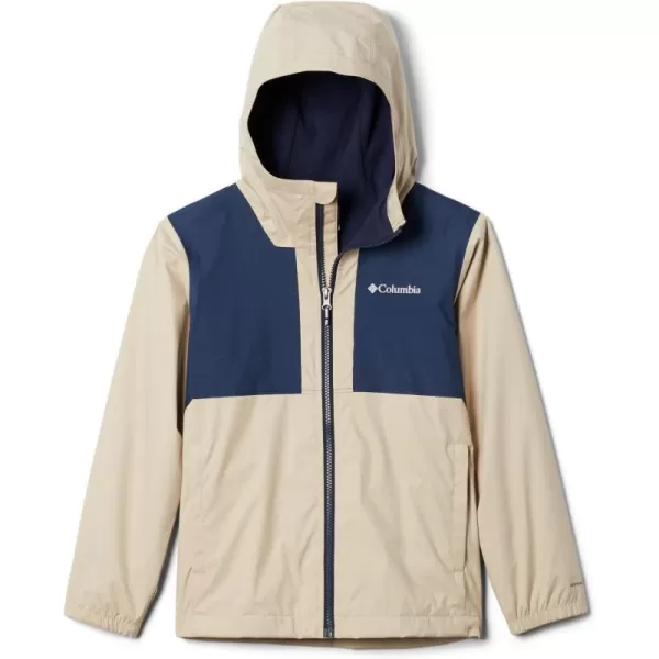 imageColumbia Boys Rainy Trails Fleece Lined JacketAncient FossilCollegiate Navy Slub