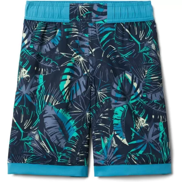 imageColumbia Boys Sandy Shores Boardshort MoistureWicking UV Sun ProtectionCollegiate Navy King Palms