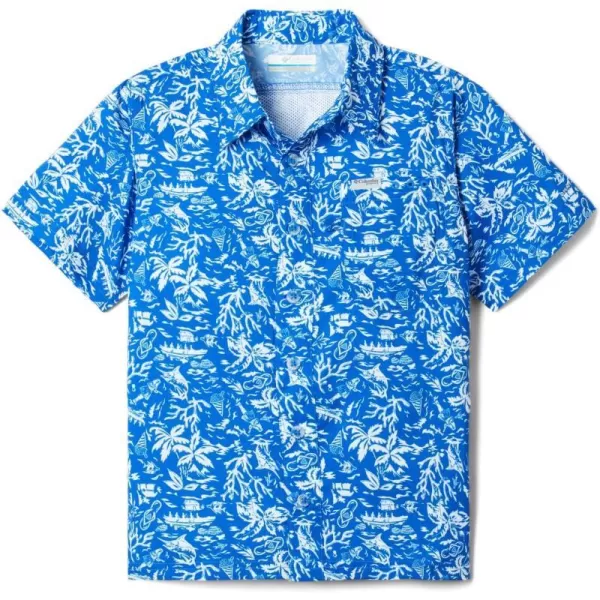 imageColumbia Boys Super Slack Tide Short Sleeve Camp ShirBlue Macaw Kona