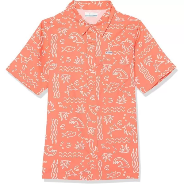 imageColumbia Boys Super Slack Tide Short Sleeve Camp ShirCorange Marlin Shores
