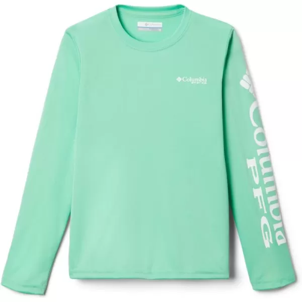 imageColumbia Boys Terminal Tackle Long Sleeve TeeLight JadeWhite Logo
