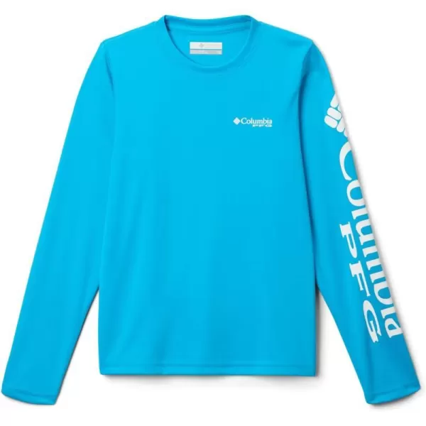 imageColumbia Boys Terminal Tackle Long Sleeve TeeOcean BlueWhite Logo