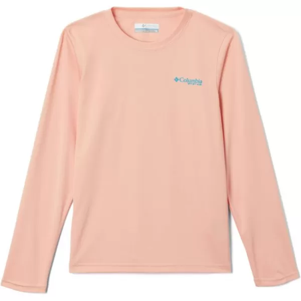 imageColumbia Boys Terminal Tackle PFG Triangle Logo Long SleeveLight CoralOcean Teal