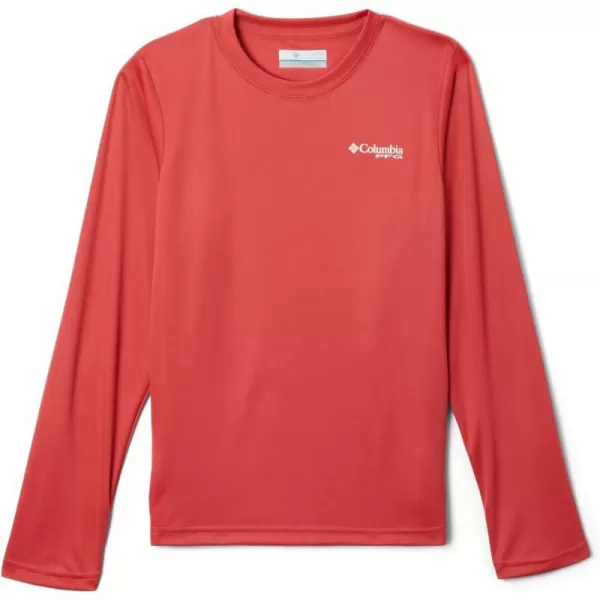 imageColumbia Boys Terminal Tackle PFG Triangle Logo Long SleeveSunset RedWhite