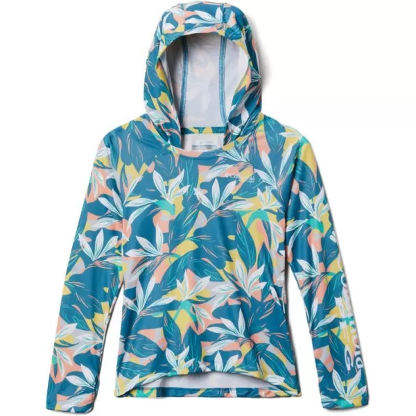 imageColumbia Girls Super Tidal HoodieElectric Turquoise Hidden Paradise