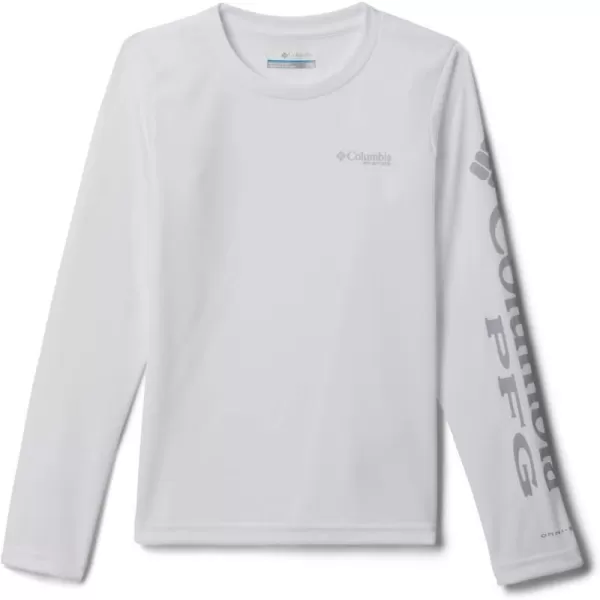 imageColumbia Girls Tidal Tee Long SleeveWhiteCirrus Grey Logo
