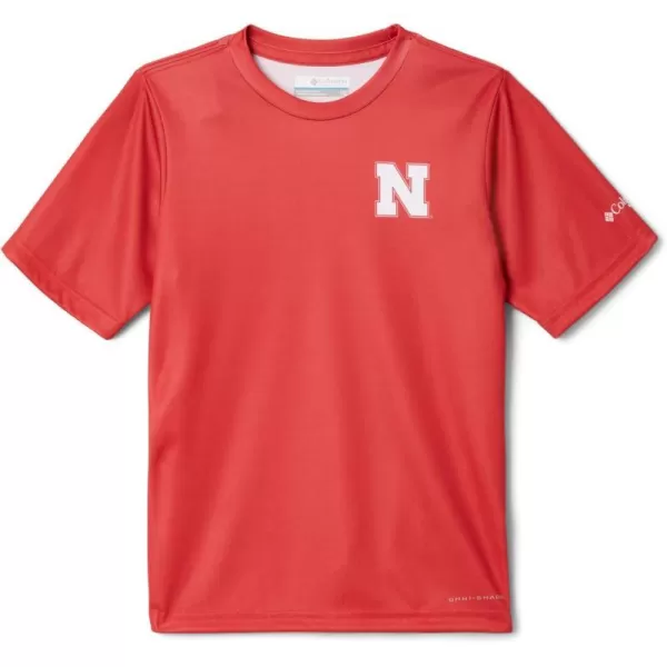 imageColumbia Kids Collegiate Terminal Tackle Short Sleeve ShirtNeb  Bright Red