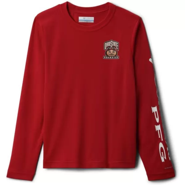 imageColumbia Kids Collegiate Youth Terminal Tackle LS ShirtRed white