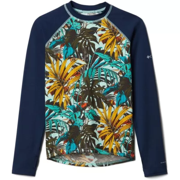 imageColumbia Kids Sandy Shores Printed Long Sleeve SunguardMint Cay Toucanical Multi  Coll Navy