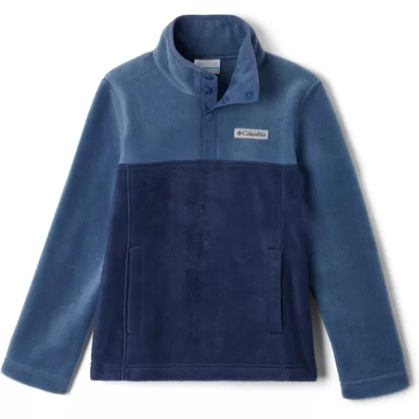 imageColumbia Kids Steens MTN 14 Snap Fleece PullOverCollegiate Navy  Dark Mountain