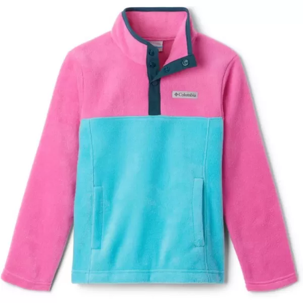 imageColumbia Kids Steens MTN 14 Snap Fleece PullOverGeyser  Pink Ice