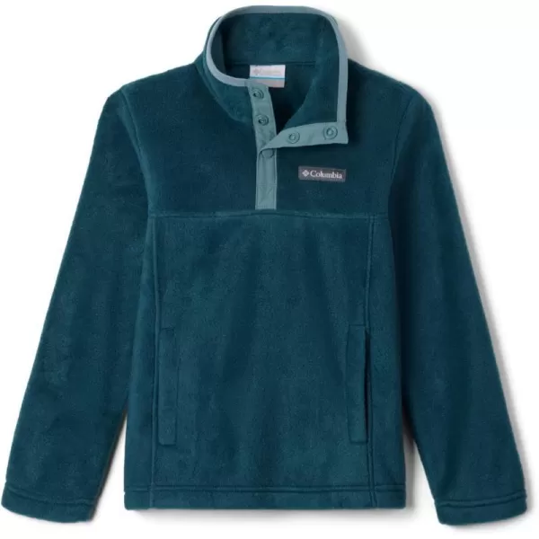 imageColumbia Kids Steens MTN 14 Snap Fleece PullOverNight Wave  Metal