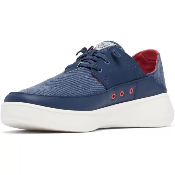 imageColumbia Mens Boatside Relaxed PFG Boat ShoeCollegiate NavySunset Red