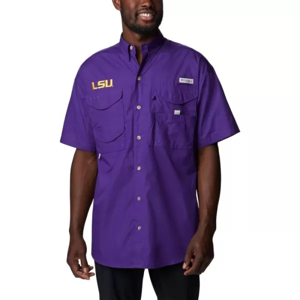 imageColumbia Mens CLG Bonehead Team Ss ShirtLsu  Vivid Purple