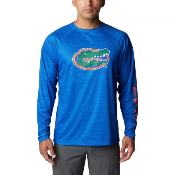imageColumbia Mens Collegiate Terminal Tackle Heather Long Sleeve ShirtFla  Azul Heather
