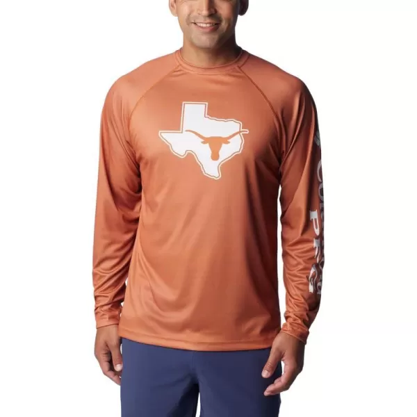 imageColumbia Mens Collegiate Terminal Tackle Heather Long Sleeve ShirtTex  Cedar Heather
