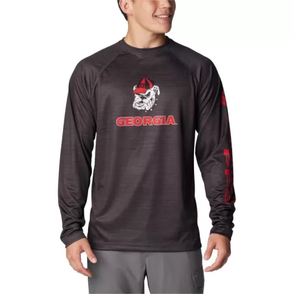 imageColumbia Mens Collegiate Terminal Tackle Heather Long Sleeve ShirtUga  Shark Heather