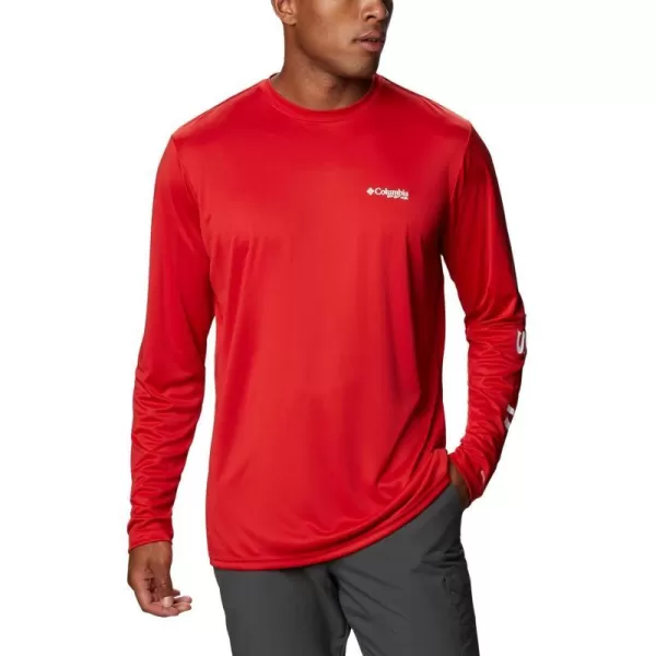 imageColumbia Mens Fork Stream Long Sleeve ShirtRed SparkUsa