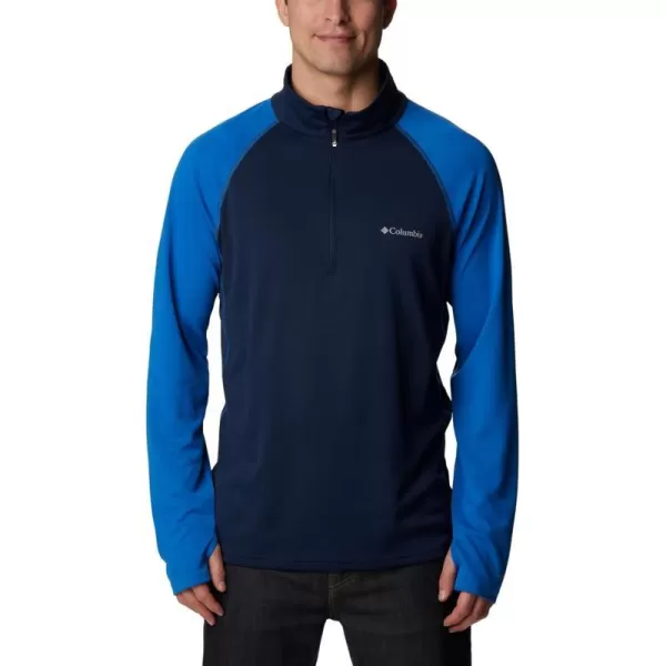 imageColumbia Mens Narrows Pointe Half ZipCollegiate Navy  Bright Indigo