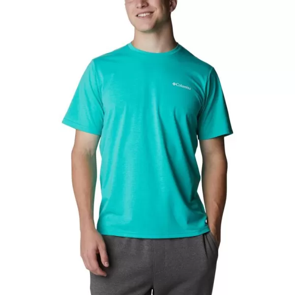 imageColumbia Mens Sun Trek Short Sleeve TeeElectric Turquoise