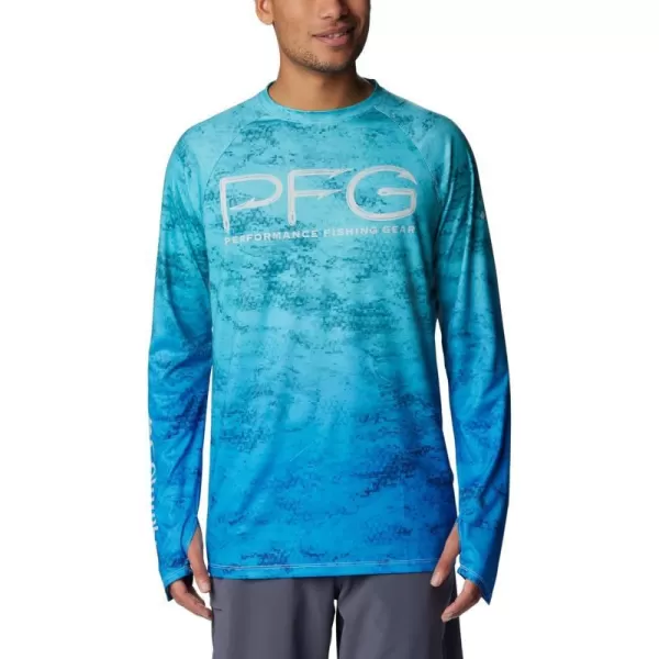 imageColumbia Mens Super Terminal Tackle Vent Long SleeveTurquoise Pfg Camo Gradient