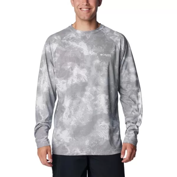 imageColumbia Mens Terminal Deflector Printed Long SleeveCool Grey Deepwaters Camo