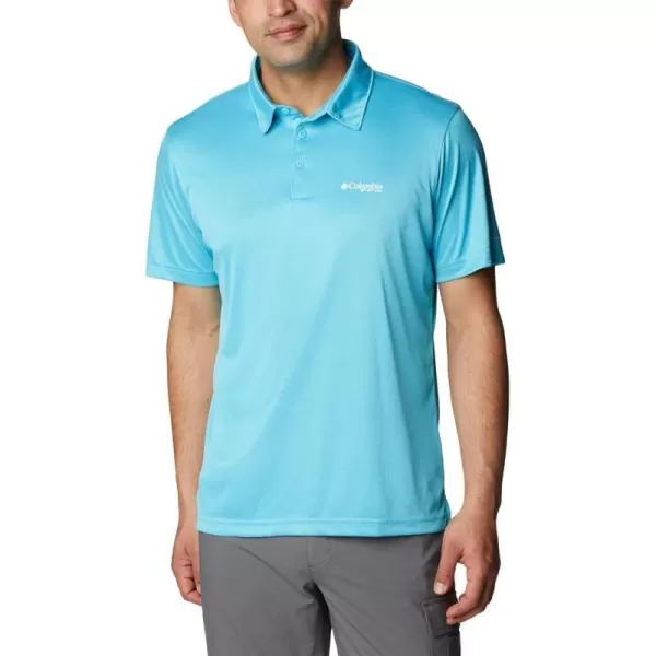 imageColumbia Mens Terminal Tackle Heather PoloAtoll HeatherWhite Logo