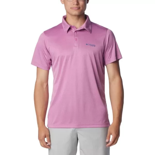 imageColumbia Mens Terminal Tackle Heather PoloBright Lavender HeatherBluebell Logo