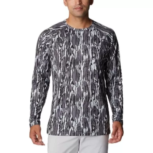 imageColumbia Mens Terminal Tackle Long Sleeve Shirt Wicking MaterialCool Grey Mossyoak Bottomland