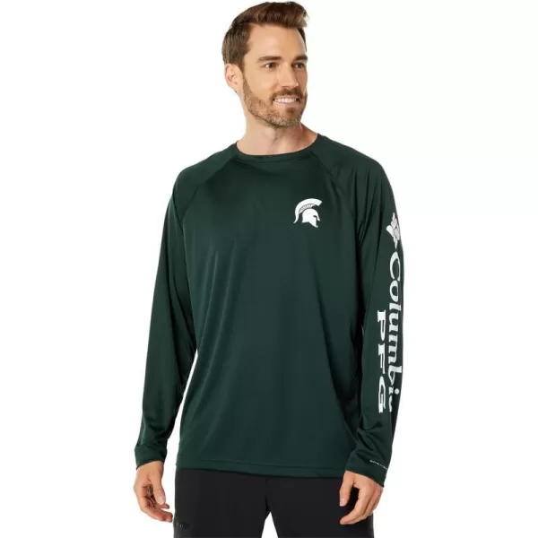 imageColumbia Mens Terminal Tackle Long Sleeve Shirt Wicking MaterialMs  Spruce  White