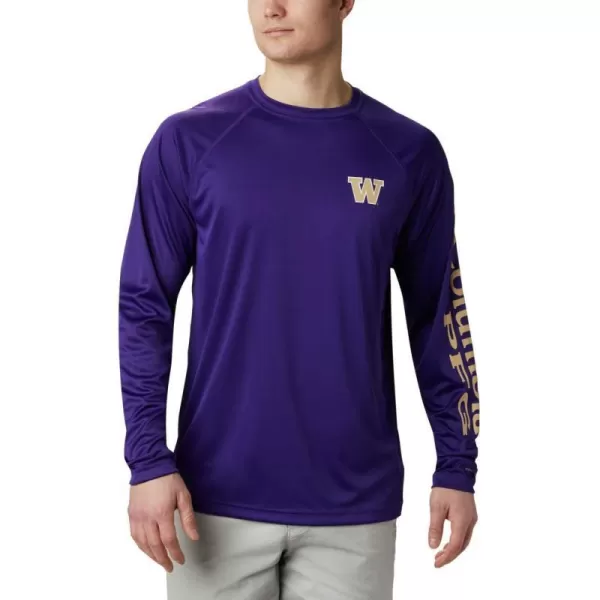 imageColumbia Mens Terminal Tackle Long Sleeve Shirt Wicking MaterialWashington Huskies