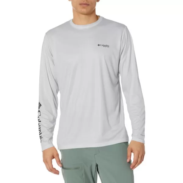 imageColumbia Mens Terminal Tackle PFG Bait Jumper Long SleeveCool GreyWhite Bait Jumper Fresh