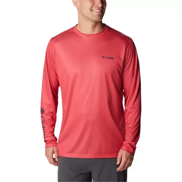 imageColumbia Mens Terminal Tackle PFG Bait Jumper Long SleeveSunset RedWhite Sail Tower