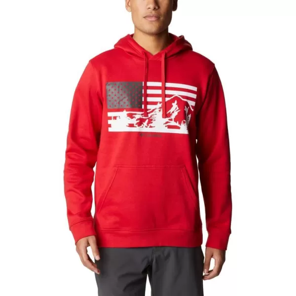 imageColumbia Mens Trek Graphic HoodieMountain RedUs Hood Flag
