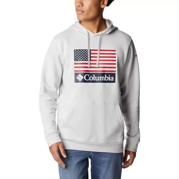 imageColumbia Mens Trek Graphic HoodieNimbus GreyUs Flag Stamp