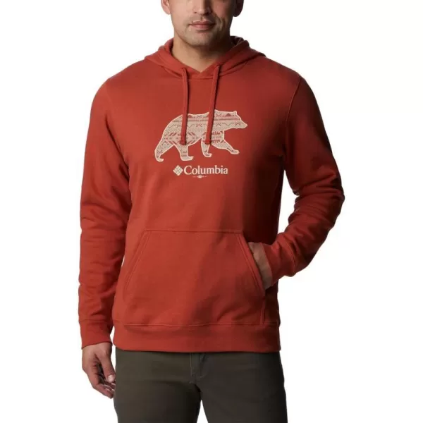 imageColumbia Mens Trek Graphic HoodieWarp Red  Bearly Checkered Peaks Graphic