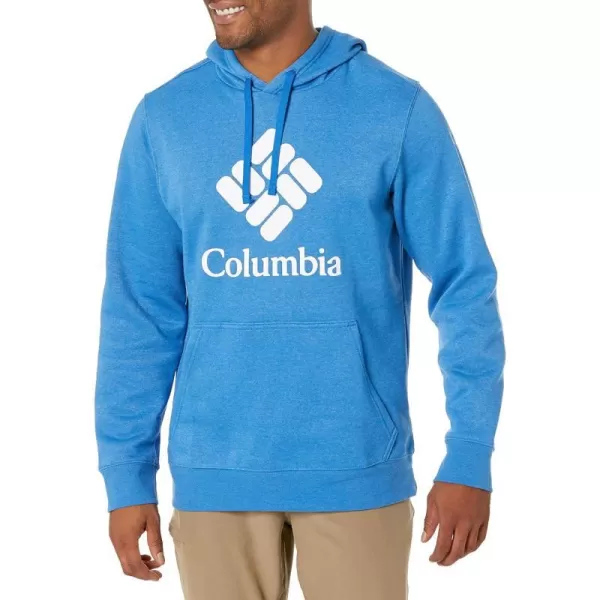 imageColumbia Mens Trek HoodieBright Indigo HeatherCsc Stacked Logo